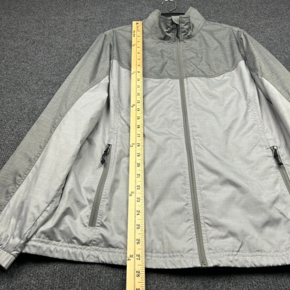 LL Bean Women's XL PET Jacket Long Sleeve Gray Two Tone Windbreaker Full Zip - Picture 10 of 12